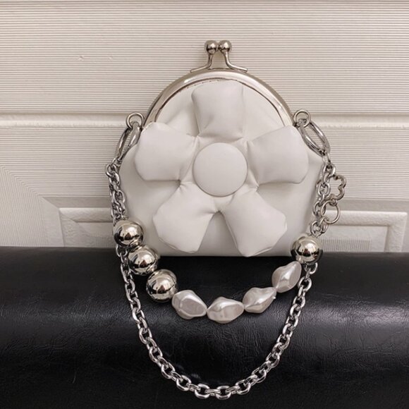 3D Flower Mini Kiss Lock Statement Purse/Multiple colors available - Picture 6 of 8